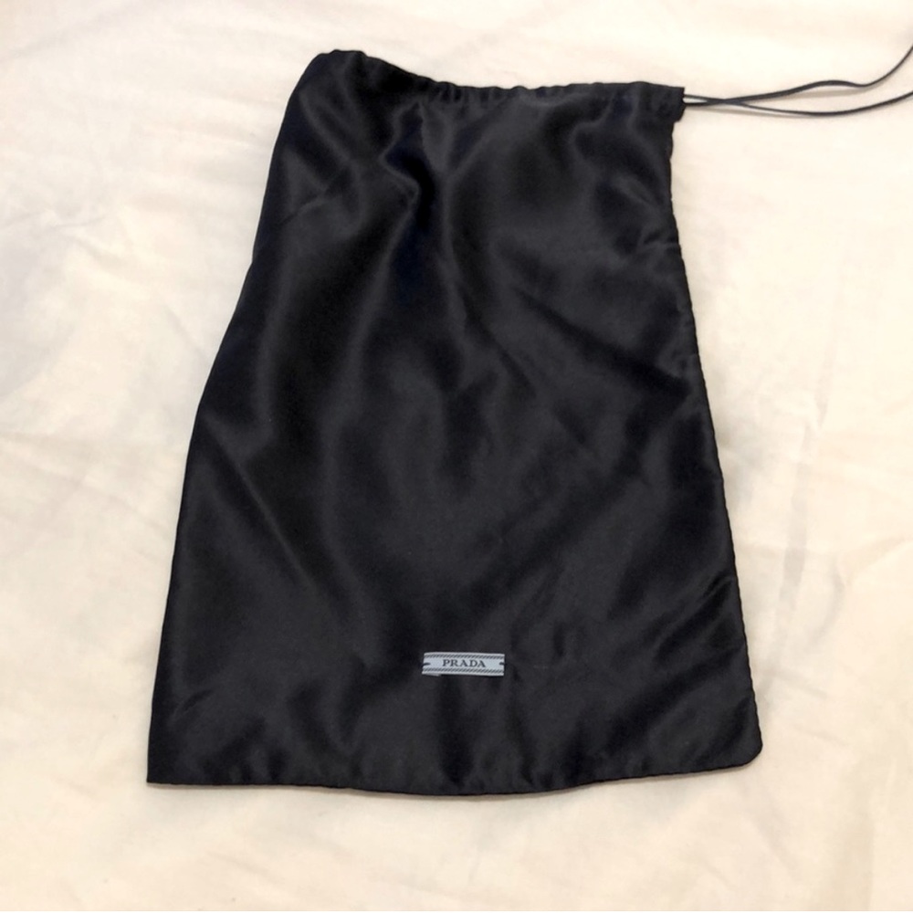 Prada Black Satin Dust/Shoe Bag - 13.5x8.5 inches